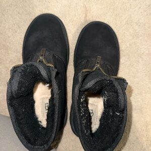 UGG Black Boots with Zipper